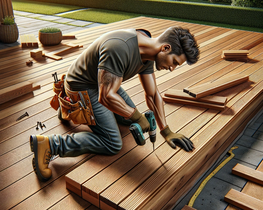 Decking (up to 21" height) (per Square Foot) (Labour Only)